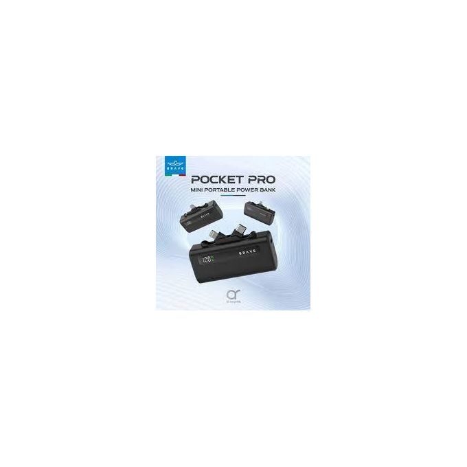 Brave Pocket Pro 5000mAh Compact Power Bank BP-22BK-Black