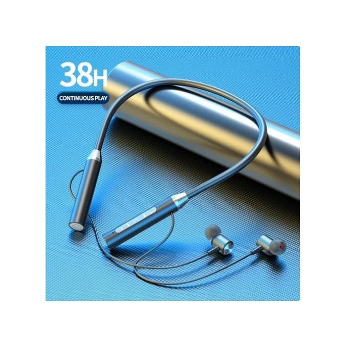 Stereo Noise Cancelling Sports Wireless Bluetooth Neck-mounted Earphone – Blue