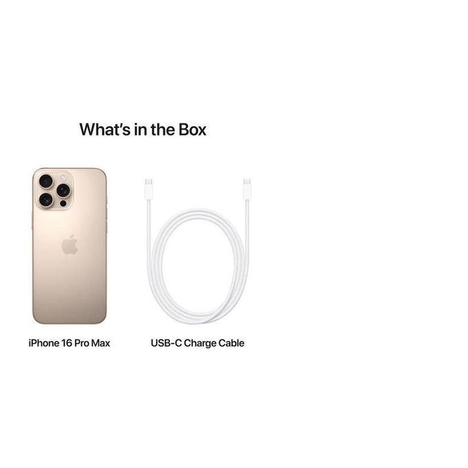 Apple iPhone 16 Pro Max – 256GB Storage – 8GB RAM – 6.9-Inch Display – 48MP/12MP Camera – 4852mAh Battery – Desert Titanium Color