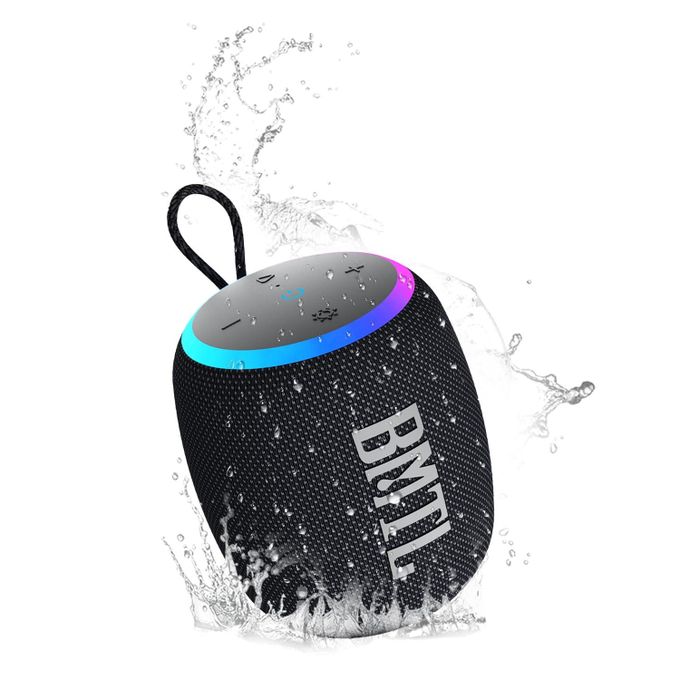 Xdobo BMTL 15W Compact Bluetooth Speaker – Mini Wireless Speaker with Colorful LED Lights, BT 5.3, AUX Input, IPX7 Waterproof, FM Radio, TWS Pairing – Ideal for Showers and…