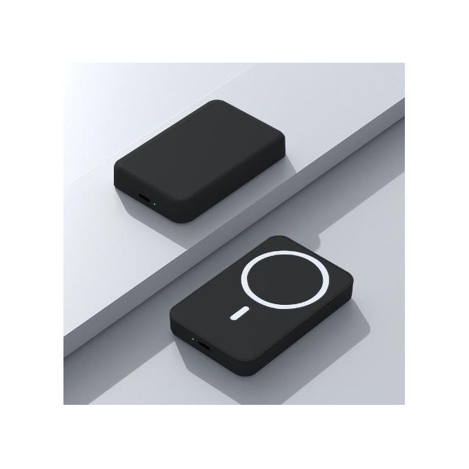 Black Magnetic Wireless Power Bank Charger