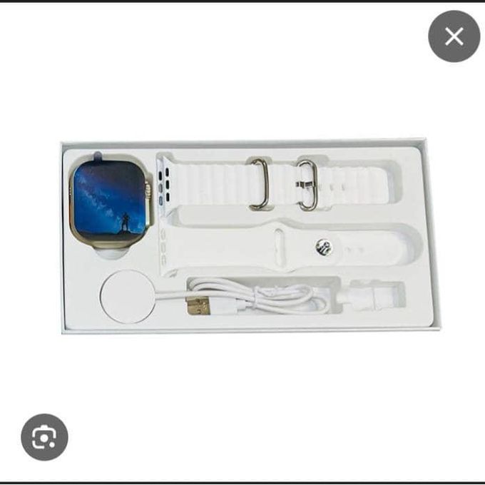 Z10 Pro Smart Watch (One Touch Screen, Two Wrist Bands, and Charging Cable) - White