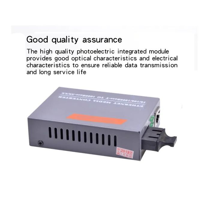 HTB-GS-03 A/B Netlink Fiber Optic RJ45 Media Converter – 1000Mbps Gigabit Ethernet Single Mode SC Port – Black