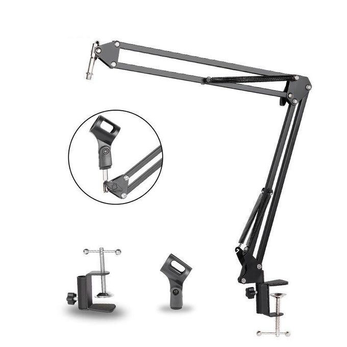 Genetic NB-39 Adjustable Microphone Scissors Arm Stand – Large Size – Black