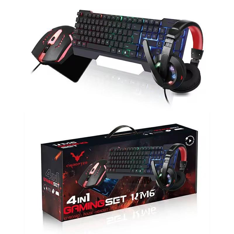Buy MFTEK RGB Rainbow Gaming Keyboard and Mouse Combination, Blue Illuminated PC Gaming Headset with Microphone, Large Gaming Mouse Pad, USB Cable Bundle for Laptop, Computer, Gamer, Game, Office in Kumasi