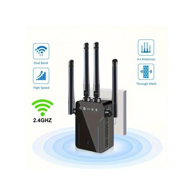 2.4G 300Mbps Wireless WiFi Repeater - WiFi Signal Booster with 4 Antennas