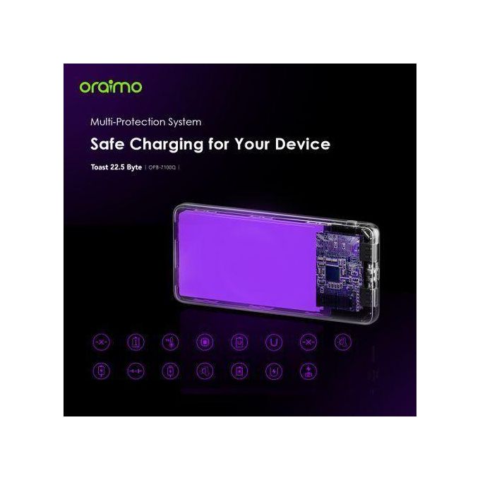 Oraimo 10,000mAh Power Bank Toast 22.5 Byte 22.5W