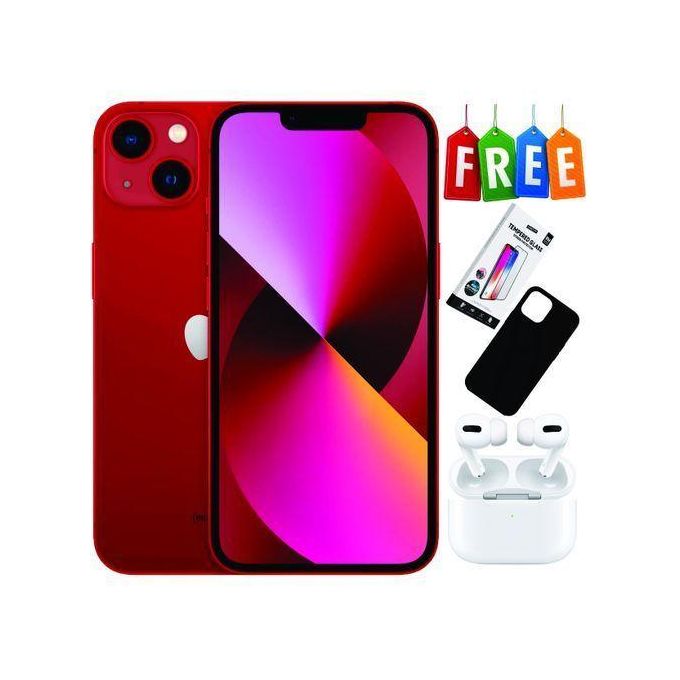 Apple iPhone 13 – 6.7" Super Retina XDR OLED Display – 256GB Storage – 6GB RAM – Dual 12MP Camera – 5G Connectivity – iOS 15 – Red + Complimentary Accessories