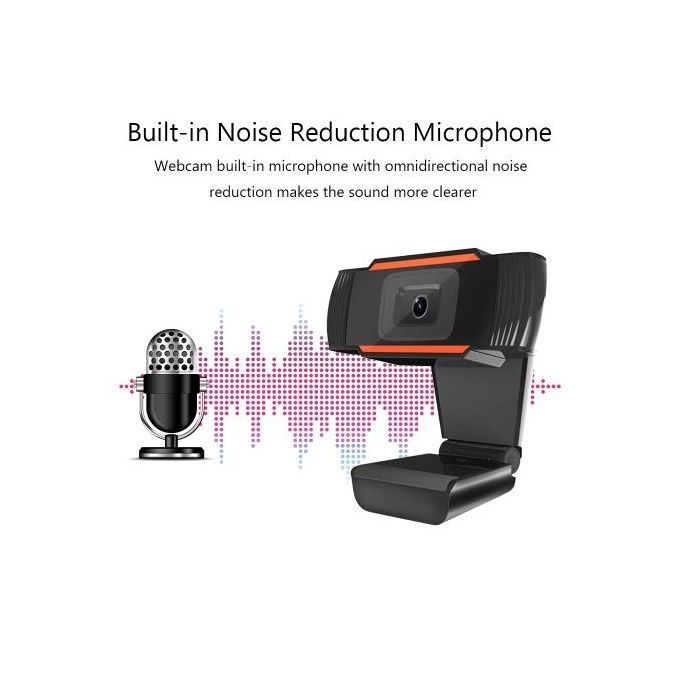 White 1080P Full HD USB Webcam with Built-in Microphone — product view 5