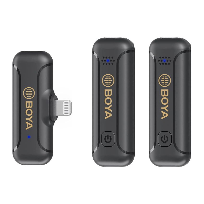 Boya By-WM3T2-D2 Digital True-Wireless Microphone System with Lightning Connector for iOS Mobile Dev