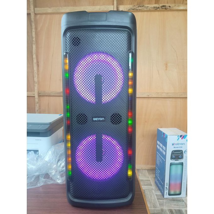 WEYON Wireless Portable Speaker with Remote Control – Black – Subwoofer Model 831 — product view 3