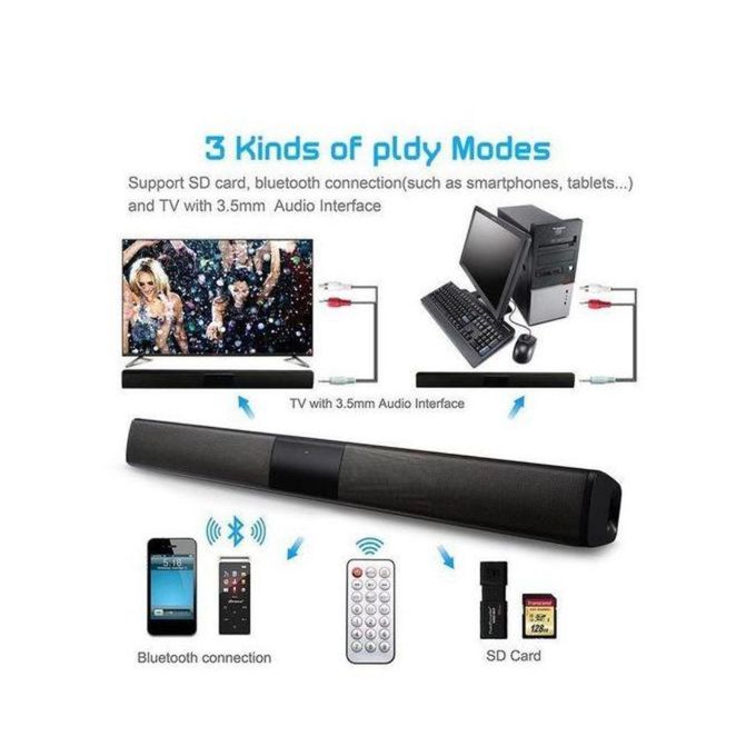 Maxbest Wireless Bluetooth TV Sound Bar with Remote Control – Rechargeable Black — product view 4