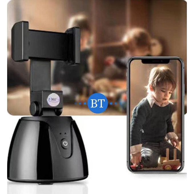 360° Rotating Selfie Stick with Automatic Face and Object Tracking – Black