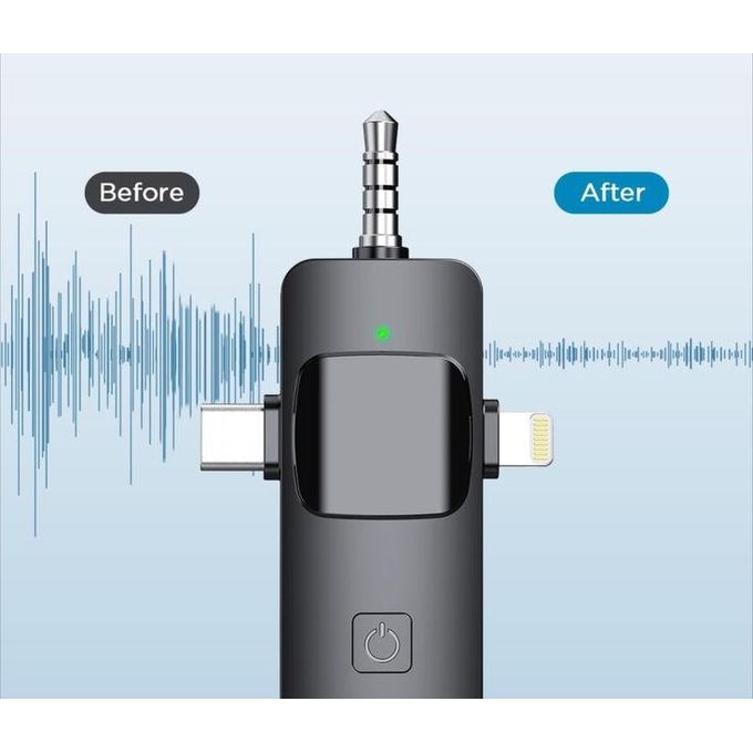 Dual Clip-On Wireless Lavalier Microphone Set with Multi-Device Receiver