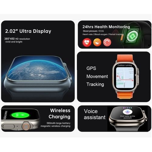Buy TiLECC Ultra 8 Door Access Unlock Smartwatch Series 8 – White in Kumasi