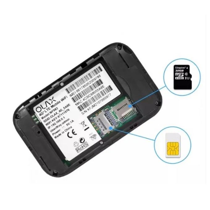 OLAX 4G LTE High-Speed Mobile WiFi Hotspot – Supports Speeds Up to 300 Mbps – 3000mAh Rechargeable Battery (Type-C)