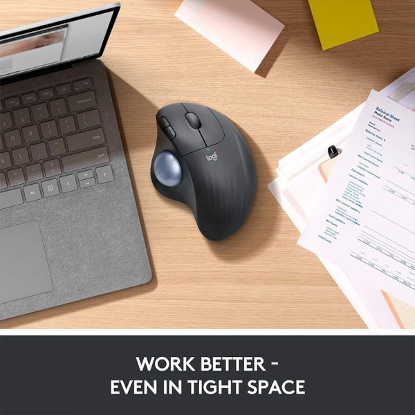 Logitech M575 Ergonomic Mouse – Graphite