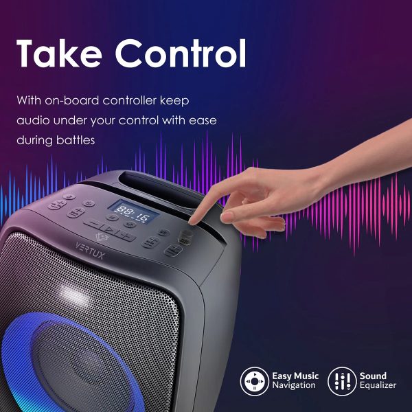 Vertux 60W Wireless Gaming Speaker with Immersive Audio
