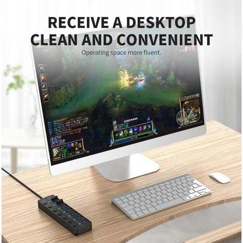 Buy USB HUB 7Ports 3.0 USB Adapter High Speed Data Transfer in Kumasi