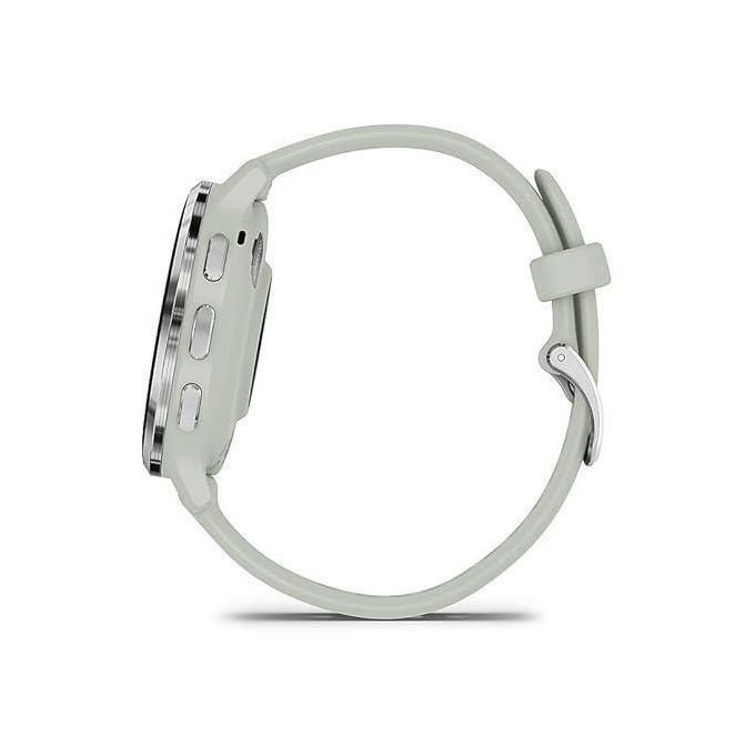 Garmin Venu® 3S Soft Gold Stainless Steel Bezel with French Gray Case and Silicone Strap