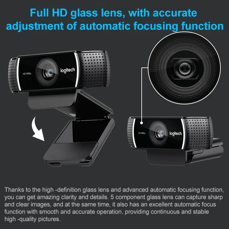 Buy Logitech C922 Pro HD Pro Autofocus Built-in Stream Webcam 1080P Web Camera in Kumasi