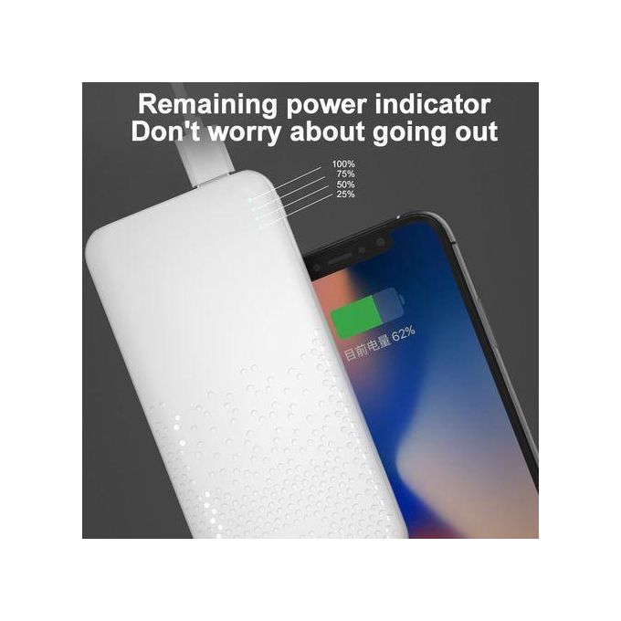 RichRipple 10000mAh Compact Fast Charger Power Bank with Unique Design – 2A Dual Output – Black