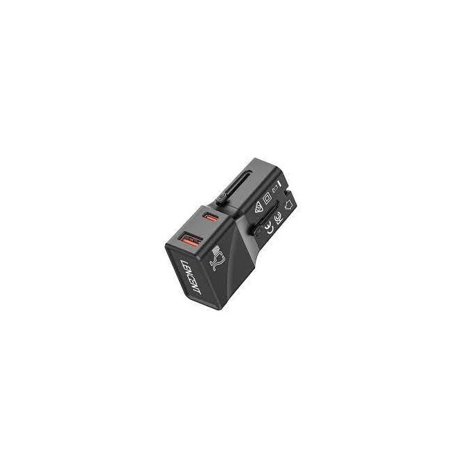 Baseus BRAVE GaN2 25W International Travel Charger – Fast Charging with USB-A & USB-C, Compatible with Worldwide Plugs – Black — product view 2