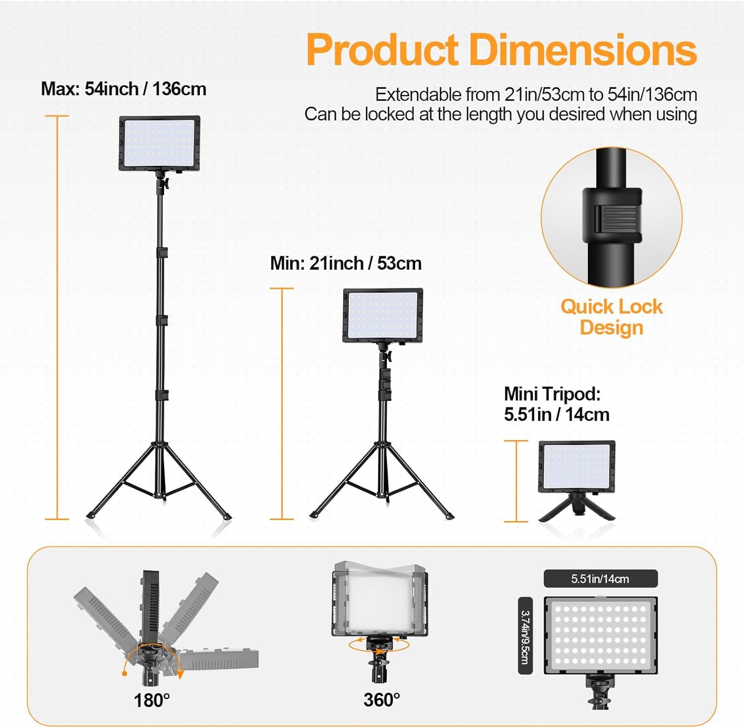 Buy Emart LED Video Light 11 Brightness4 Color Filters Dimmable Photography Continuous Table Top Lighting in Kumasi