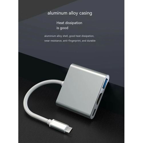 3-in-1 Type C HDMI4K USB3.0 100 PD Multiport Adapter
