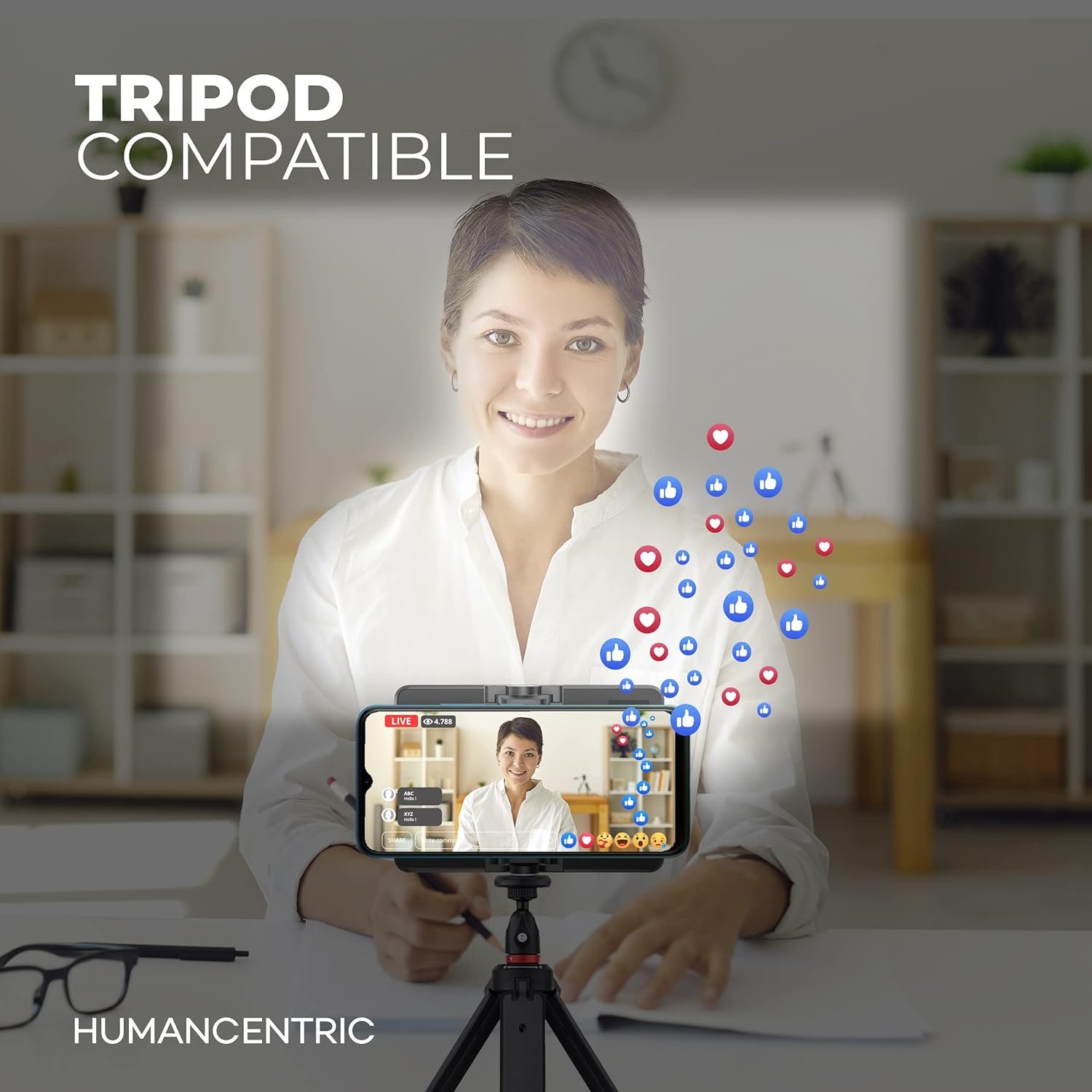 Buy HumanCentric Video Conference Lighting Kit, Camera Light for Zoom Meetings, Streaming Video Face Light, Easy Setup for Remote Work, Computer Monitor or Laptop Light for Video Conferencing in Kumasi