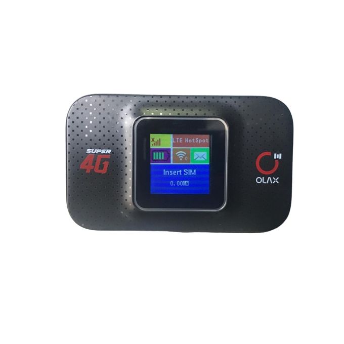 OLAX 4G LTE High-Speed Mobile WiFi Hotspot – Supports Speeds Up to 300 Mbps – 3000mAh Rechargeable Battery (Type-C)