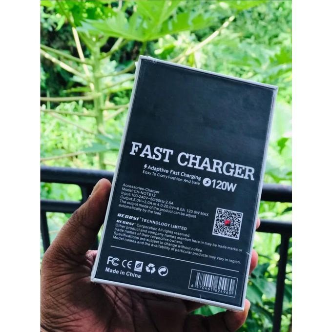 Recrsi Ultra-Fast 120W Charger for All Type-C Phones – White