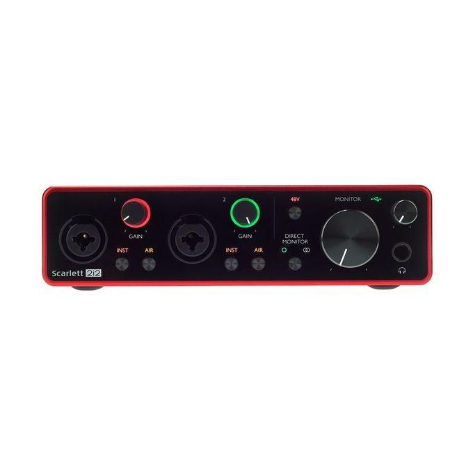 Focusrite Scarlett 2i2 (3rd Generation) USB Audio Interface for Recording and Songwriting – Red