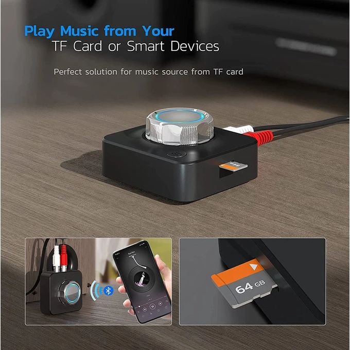 Black Wireless 3D Audio Receiver Adapter in kumasi