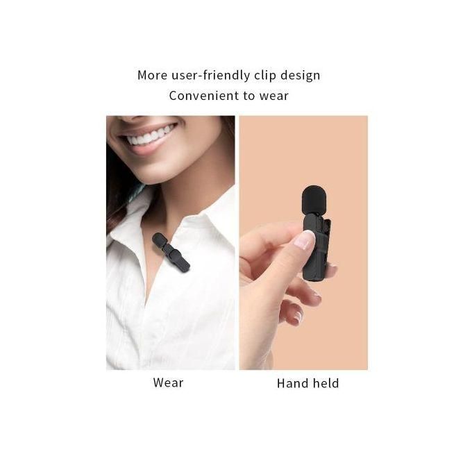 Dual Wireless Lapel Microphone for TYPE-C Phones, Compatible with Android and iPhone + iOS Adapter