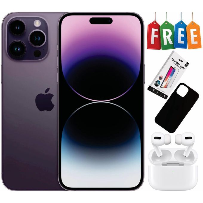 Apple iPhone 14 Pro – 6.7" Super Retina XDR Display – 512GB Storage – 6GB RAM – Triple 48MP Camera – Purple with Complimentary Accessories