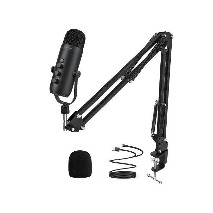 Studio-Quality Cardioid Condenser Microphone for USB Streaming and Podcasting