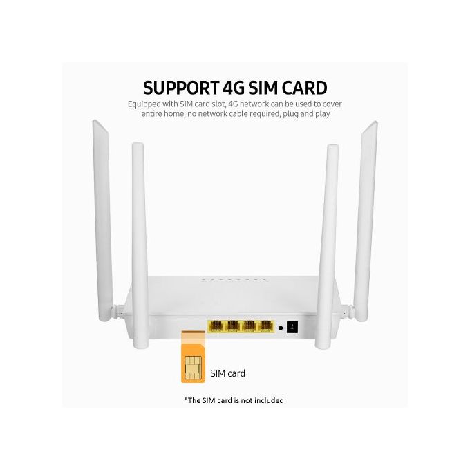 White Universal 4G LTE SIM Card Router