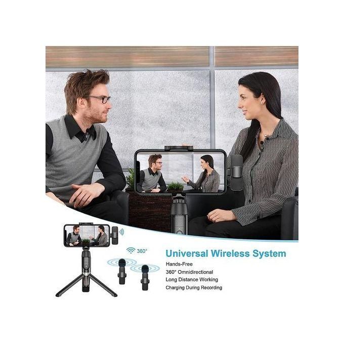 Dual Wireless Lapel Microphone for TYPE-C Phones, Compatible with Android and iPhone + iOS Adapter