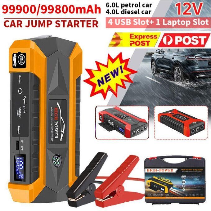 Yellow Portable Car Jump Starter – Single Unit