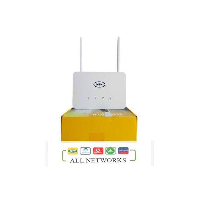 MTN Universal 4G Broadband Router (Compatible with Turbonet SIM) with Backup Battery - White