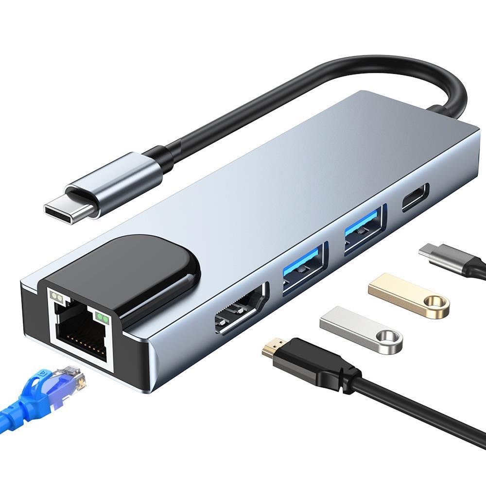 Buy USB C Hub RJ45 Ethernet HDTV VGA Type C USB 3.0 2.0 SD TF Card Reader Dock for MacBook iPad Samsung S20 Dex Switch PS5 in Kumasi