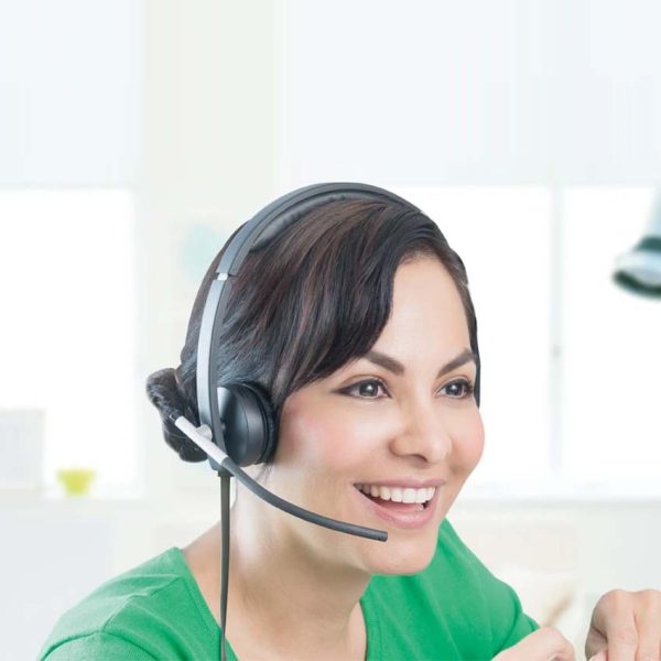 Logitech H820E Wireless Dual Stereo USB Headset – Black