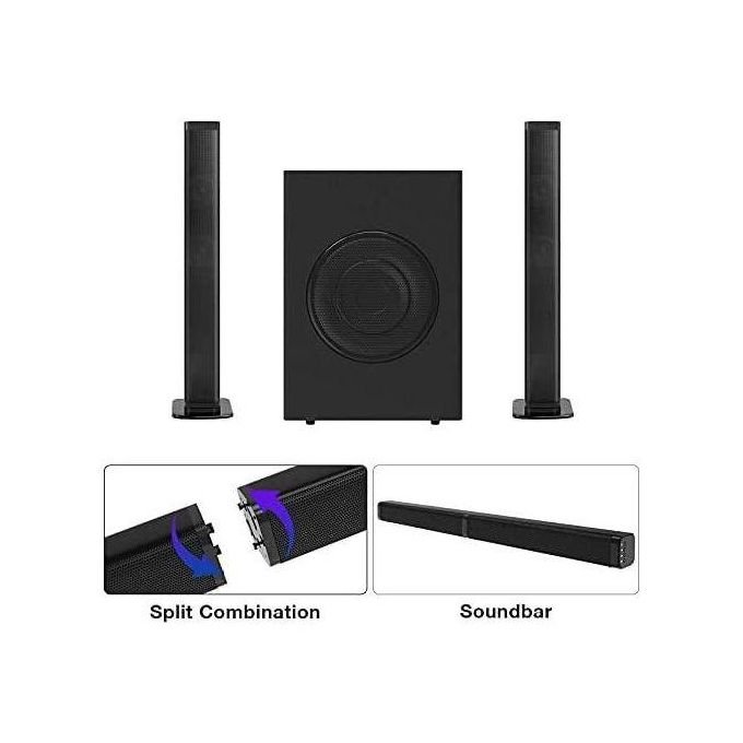 GERMAN – Original Wireless Soundbar with Powerful Subwoofer – Black in kumasi