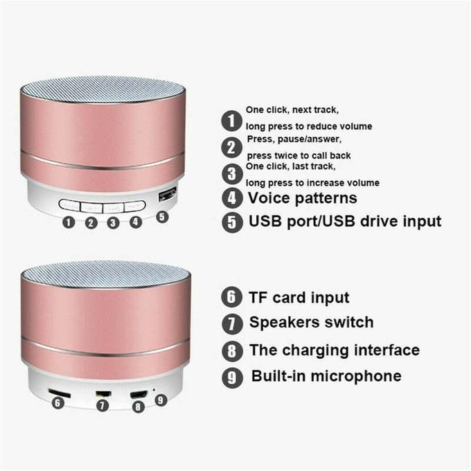 buy Silver Portable Bluetooth Speaker with Wireless Connectivity in kumasi