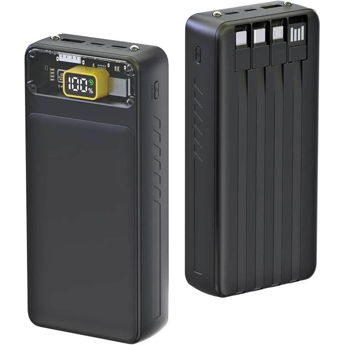 30,000 mAh Black Portable Power Bank