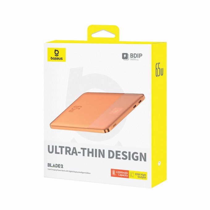 Baseus Blade2 Intelligent Edition 12000mAh Fast-Charging Power Bank with Digital Display – 65W Brown — product view 2