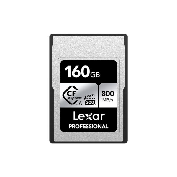 Lexar Professional 160GB CFexpress Type A Silver Memory Card with Speeds up to 800MB/s