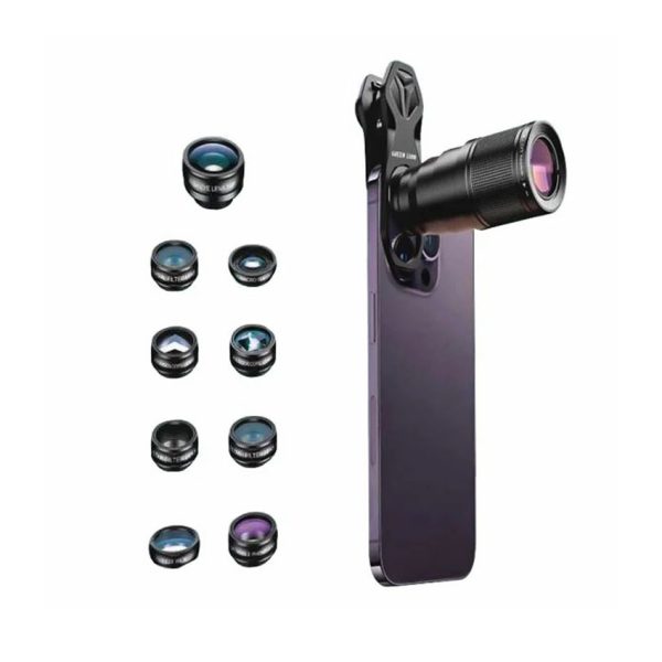 Black 22x Telephoto Lens Kit – Green Lion 9 in 1