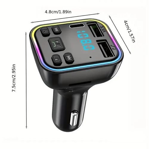 Buy Dual USB PD Type-C Charger Bluetooth 5.0 Car Wireless FM Transmitter Adapter in Kumasi